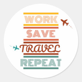 ワークトラベ救ルリピート – 冒険と旅行の恋人 ラウンドシール