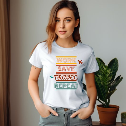 ワークトラベ救ルリピート – 冒険と旅行の恋人 Tシャツ