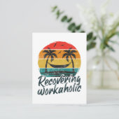 ワークフローの回復 |休暇おもしろいはがき ポストカード (スタンド正面)