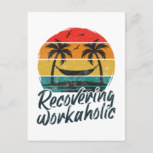 ワークフローの回復 |休暇おもしろいはがき ポストカード (正面)