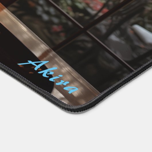 ワークベパーソナライズされた日本のンチとガーデンデスクマット デスクマット (コーナー)