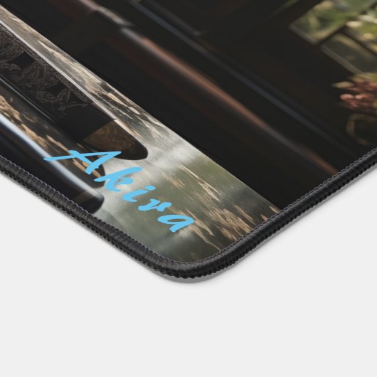 ワークベパーソナライズされた日本のンチとガーデンデスクマット デスクマット (コーナー)