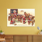 ワークベンチのクリスマスのGreetingLittle Kids キャンバスプリント (インサイチュ (リビング))