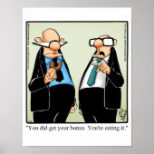 ワークユーモアおもしろいボーナスポスター ポスター (正面)