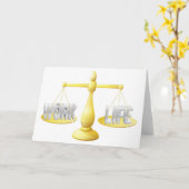 ワークライフバランスはかりで測 カード (黄色い花)