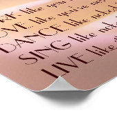 ワークラブダンスソフトバラ感動的引用文 ポスター (角)