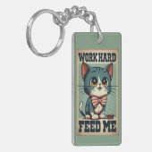 ワーク懸命オールドヴィンテージ猫 キーホルダー (正面左)
