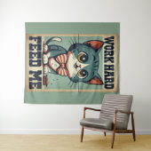 ワーク懸命オールドヴィンテージ猫 タペストリー (インサイチュ(横))