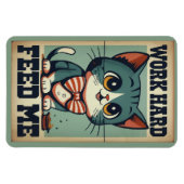 ワーク懸命オールドヴィンテージ猫 マグネット (横)