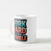 ワーク懸命ステイハンブルTシャツ コーヒーマグカップ (正面左)