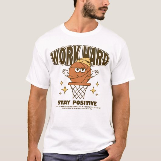 ワーク懸命ステイ前向き Tシャツ (正面)
