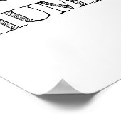 ワーク懸命ステイ謙虚ミニマリストのポスター ポスター (角)