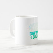 ワーク懸命ドリームビッグマグカップやる気を起こさせる- Coffee Cup コーヒーマグカップ (正面左)