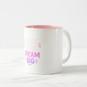 ワーク懸命ドリームビッグマグカップやる気を起こさせる- Coffee Cup ツートーンマグカップ (正面右)