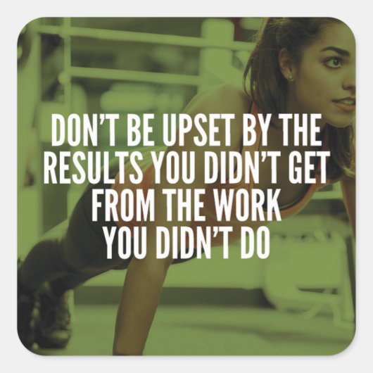 ワーク懸命 – ウィメンズジムトレーニング やる気を起こさせる スクエアシール (正面)