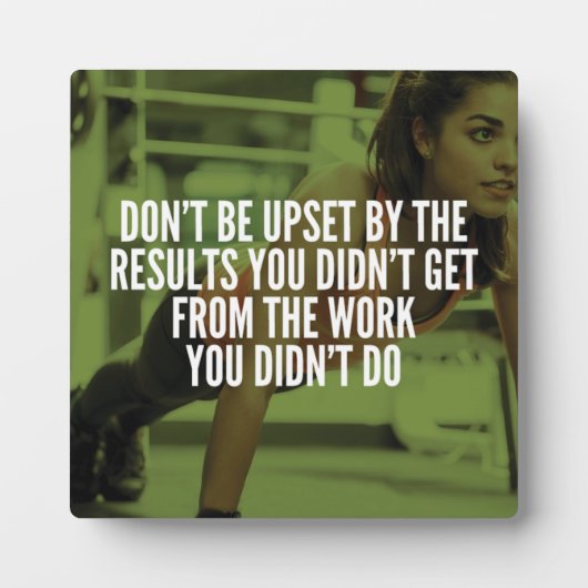 ワーク懸命 – ウィメンズジムトレーニング やる気を起こさせる フォトプラーク (正面)