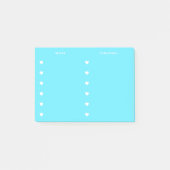 ワーク | パーソナルブルーとホワイトハートのチェックリスト ポストイット (正面)
