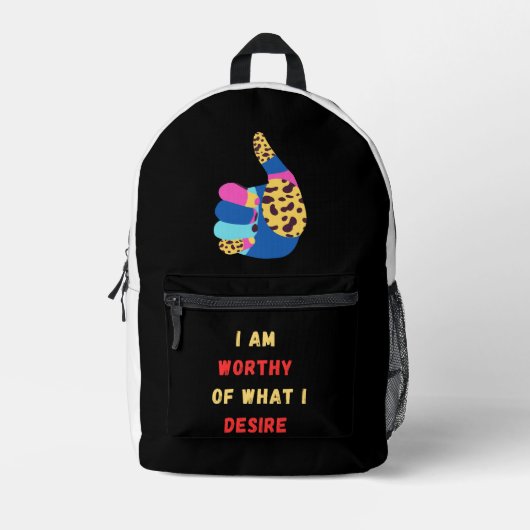 ワーシープリントカットソーバッグ プリントバックパック (正面)