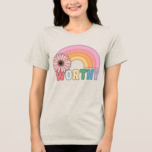 ワーシーレインボー開花 トライブレンドTシャツ (正面)
