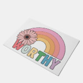 ワーシーレインボー開花 ドアマット (アングル)