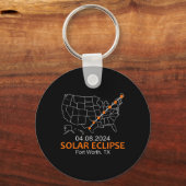 ワーステキサス州2024トータル太陽のエクリプス キーホルダー (正面)