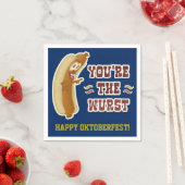 ワーストおもしろいブラトワーストオクトーバーフェストユーモア スタンダードカクテルナプキン (インサイチュ)
