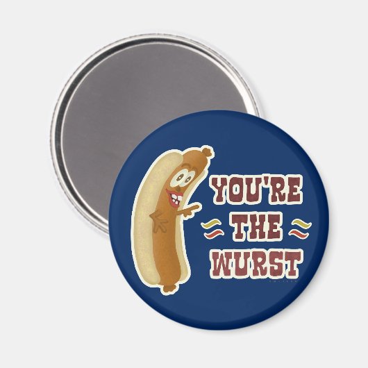 ワーストおもしろいブラトワーストオクトーバーフェストユーモア マグネット (正面/裏面)