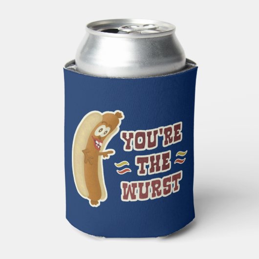 ワーストおもしろいブラトワーストオクトーバーフェストユーモア 缶クーラー (缶正面)