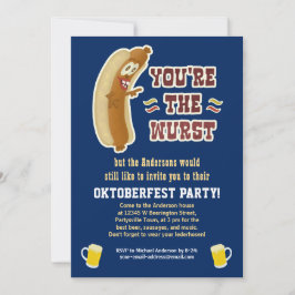 ワーストおもしろいブラートウルストオクトーバーフェストユーモアとビール 招待状
