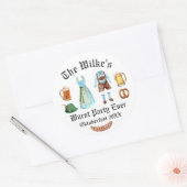 ワーストパーティーエバー |水彩オクトーバーフェストシール ラウンドシール (封筒)