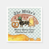 ワーストパーティーエバー |水彩オクトーバーフェスト スタンダードカクテルナプキン (正面)