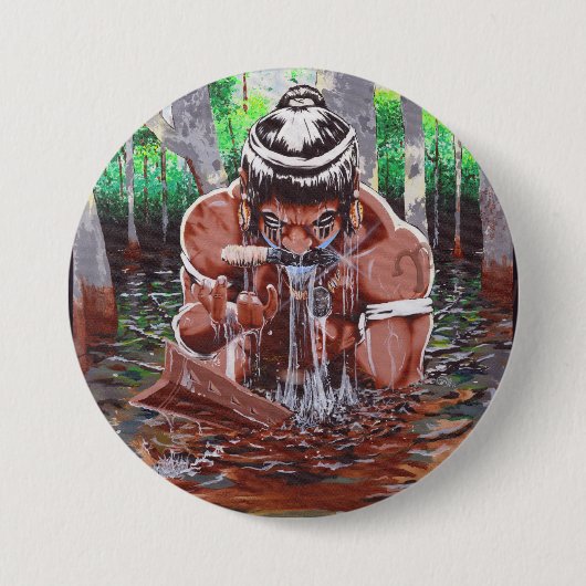 ワーストボ静かタン 缶バッジ (正面)