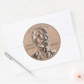 ワースレスジョーバイデン氏ペニーステッカー ラウンドシール (封筒)