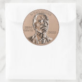 ワースレスジョーバイデン氏ペニーステッカー ラウンドシール (バッグ)