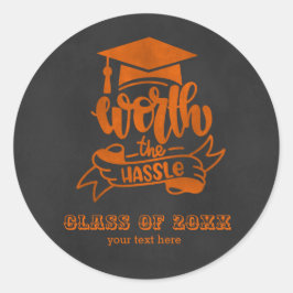 ワース・ザ・ハッスル – オレンジ ラウンドシール