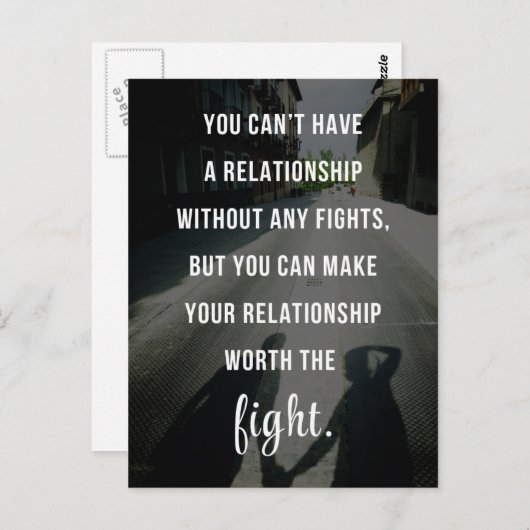 ワース・ザ・ファイト引用文 ポストカード (正面/裏面)