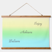 ワーズやる気を起こさせるオン抽象芸術パステルカラー 吊り下げ型タペストリー (正面)