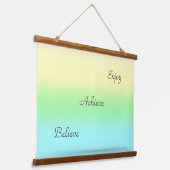 ワーズやる気を起こさせるオン抽象芸術パステルカラー 吊り下げ型タペストリー (傾斜あり)