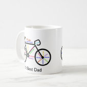 ワーズやる気を起こさせるバイクサイクル最高のパパ マグカップ (正面左)