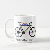 ワーズやる気を起こさせるバイクサイクル最高のパパ マグカップ (左)