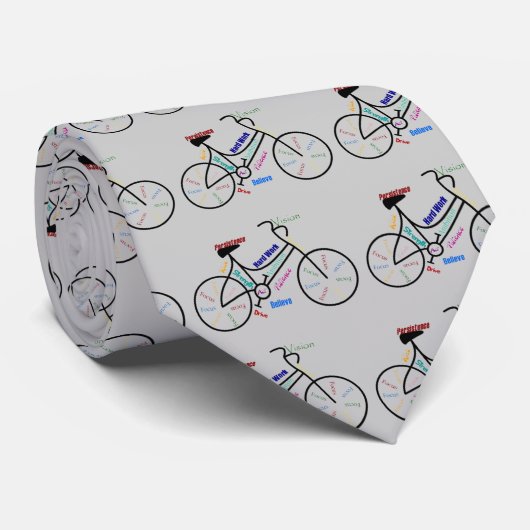 ワーズやる気を起こさせるバイク、自転車、サイクルスポーツ ネクタイ (ロール)