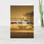 ワーズやる気を起こさせる- Benjamin Franklin引用文 カード (正面)