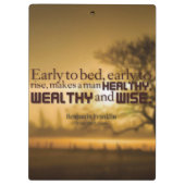 ワーズやる気を起こさせる- Benjamin Franklin引用文 クリップボード (裏面)