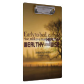 ワーズやる気を起こさせる- Benjamin Franklin引用文 クリップボード (右)