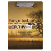 ワーズやる気を起こさせる- Benjamin Franklin引用文 クリップボード (正面)