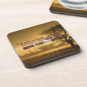 ワーズやる気を起こさせる- Benjamin Franklin引用文 コースター (左側)