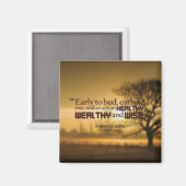 ワーズやる気を起こさせる- Benjamin Franklin引用文 マグネット (正面/裏面)