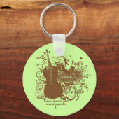 ワーズフェイル音楽チェロ話ミュージシャン キーホルダー (正面)