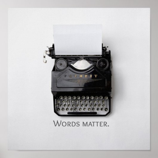 ワーズマタータイプライター ポスター (正面)