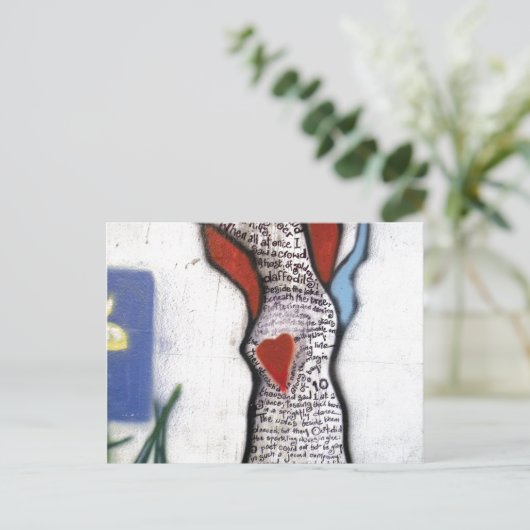 ワーズワースの詩の木の落書き ポストカード (スタンド正面)